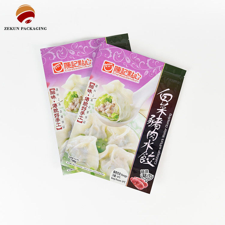 Özelleştirme PET/AL/PE Gıda Paketleme Çantası Zip Lock Tasarımı CMYK Renkler