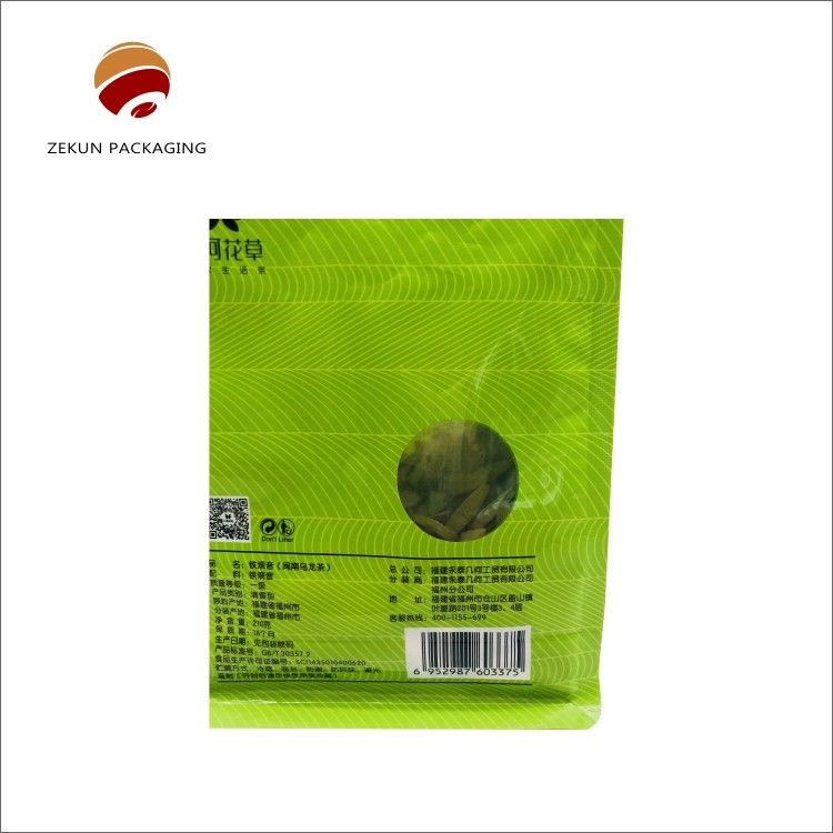 Özel Çay Paketleme Çantası Zipper Top ile CMYK/PANTON Tasarımı Nem geçirmez 30-200g-5kgs