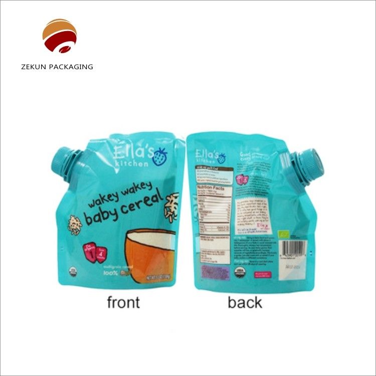 Kişiselleştirilmiş Ekolojik Dost Stand Up Spout Bag Özel Logo CMYK Renkler