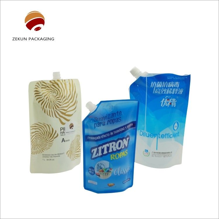 PET/OPP/AL sıvı tüpler sıvı deterjan torbası CMYK Renk