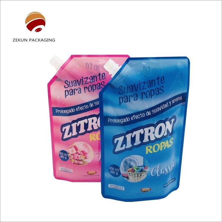 PET/OPP/AL sıvı tüpler sıvı deterjan torbası CMYK Renk