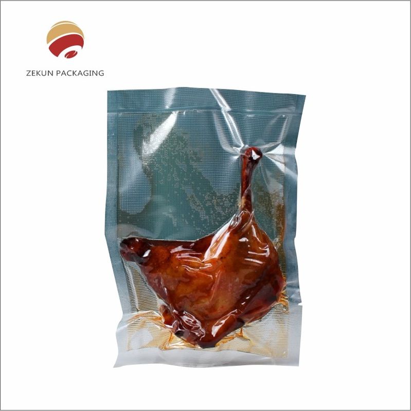 Salmon için paketlenmiş şeffaf gıda vakum torbaları 2/3 Satış için yan mühür