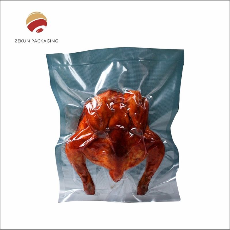 Salmon için paketlenmiş şeffaf gıda vakum torbaları 2/3 Satış için yan mühür