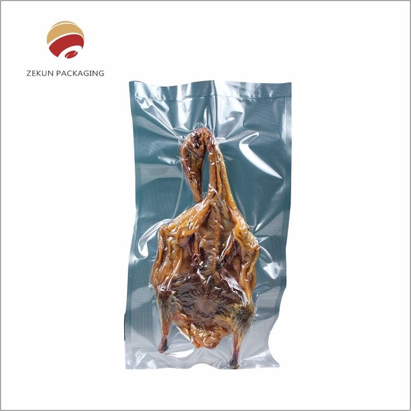Salmon için paketlenmiş şeffaf gıda vakum torbaları 2/3 Satış için yan mühür