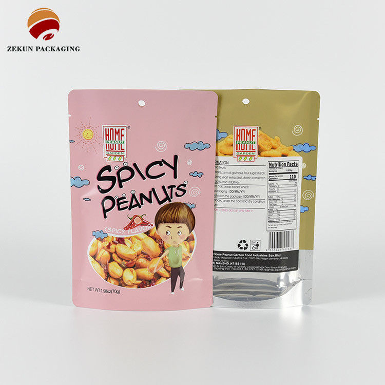 Pet/Al/Pe Özel Gıda Paketleme Torbası Cmyk Renk Tasarımı Kokusuz